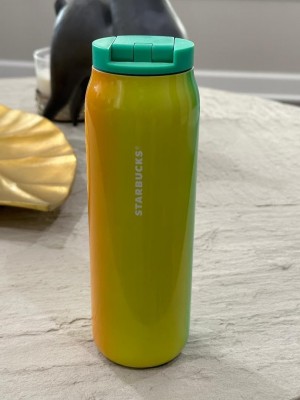 Starbucks 2022 Mint Green And Yellow Gradient Vacuum Insulated Stainless Steel Tumbler 20 Oz Bottles Mintgröna Gröna Gula Grå | EOR576034