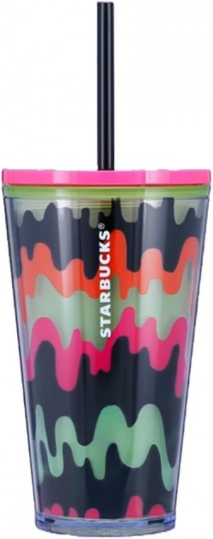 Starbucks 2023 Halloween Limited Edition Drippy Wave Tumbler Decorate With Spooky Stickers Tumbler Olika Färger | NBH631940