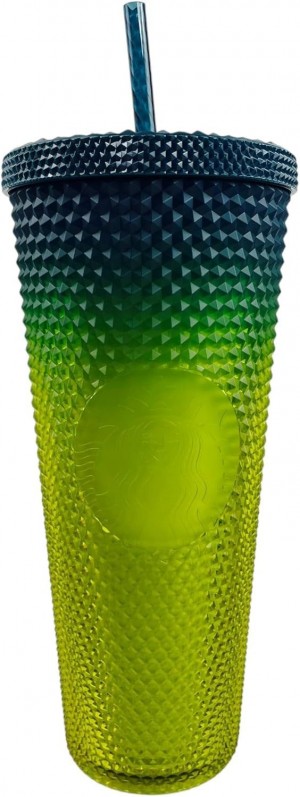 Starbucks 2023 Ombre Green Lemon Yellow Studded Tumbler, 24 Oz, Venti Bottles Gröna Gula | ZJQ169503