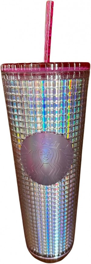 Starbucks 2023 Pink Diachronic Bubblegum Venti 24 Oz Tumbler With Straw Tumbler Rosa | IWK528930