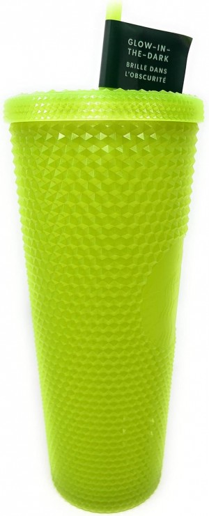 Starbucks 24 Oz Double Wall Glow In The Dark Black Light Uv Slime Green Cold Cup Tumbler Cups Gröna | YVQ063271