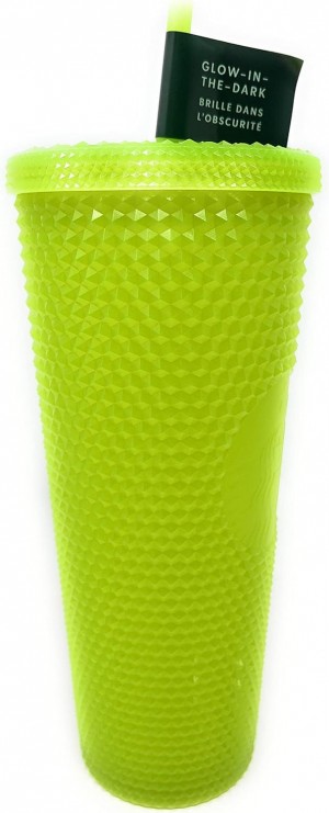 Starbucks 24 Oz Double Wall Glow In The Dark Black Light Uv Slime Green Cold Cup Tumbler Tumbler Gröna | FBV657324