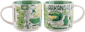 Starbucks Arkansas Been There Series Across The Globe Collection Ceramic Coffee Cup Cups Gröna | JXR879425