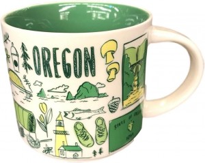 Starbucks Been There Across The Globe Series Mug 14 Oz Oregon Mug Gröna | VSM594810