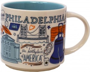 Starbucks Been There Series Philadelphia Ceramic Mug, 14 Oz Mug Blå | YGU274608