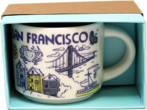Starbucks Been There Series San Fransisco Ceramic Demitasse Ornament Mug, 2 Oz Cups Kaffe | WXV320154