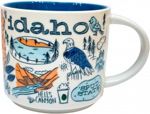 Starbucks Been There Series - Idaho Mug, 14 Fl Oz Mug Vita Blå | NJI790635