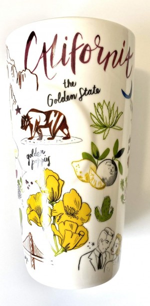 Starbucks California Double Walled Ceramic Travel Traveler Coffee Mug - 12 Oz Mug Vita | ZUF723549