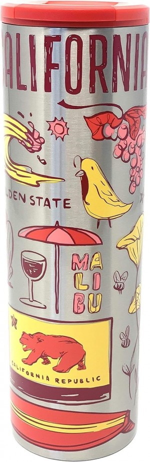 Starbucks California Vacuum Insulated Stainless Steel Traveler Tumbler, 16 Oz Cups Röda | CBQ413507