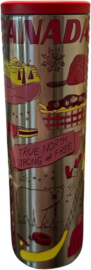 Starbucks Canada Vacuum Insulated Stainless Steel Traveler Tumbler, 16 Oz Tumbler Röda | EWL923176