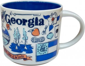 Starbucks Ceramic Georgia Mug Been There Series Across The Globe Collection,14 Fluid Ounce Mug Blå | TLU856307
