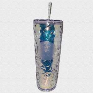 Starbucks Christmas Holidays Clear Diamond Prism Crystal Venti 24oz Tumbler Cups Clear | IPX179265