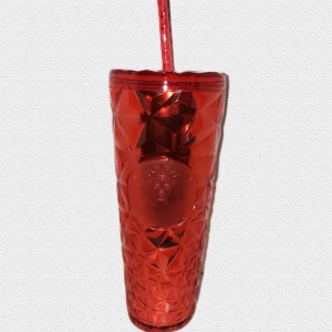 Starbucks Christmas Holidays Red Diamond Prism Crystal Venti 24oz Tumbler Bottles Röda | HPI649825
