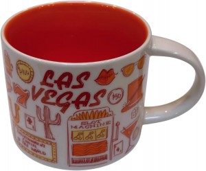 Starbucks Coffee Mug - Been There Series Across The Globe (Las Vegas),14 Ounces Mug Orange | QFJ087596