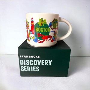 Starbucks Discovery Series Collection Boston 14 Oz Mug, Ivory White Mug Vita | ZPF316824