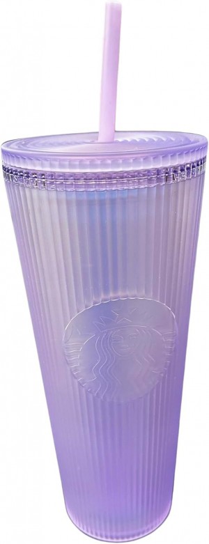 Starbucks Fall 2023 Lilac Aurora Iridescent Pleated Soft Touch Tumbler 24oz Venti Tumbler Lila | SJK452098