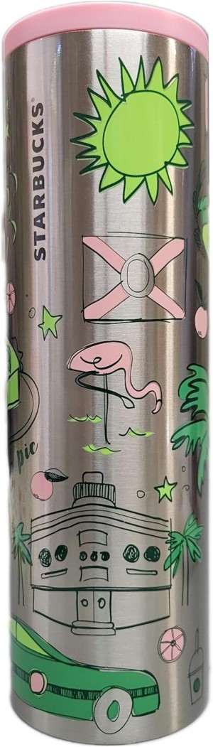 Starbucks Florida Sunshine Metal 16 Oz Stainless Steel Tumbler Tumbler Olika Färger | NPK453160