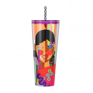 Starbucks Girl With Earring Cold Cup Plastic 24oz Cups Olika Färger | DTL819506