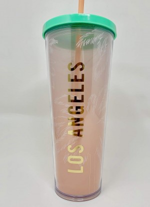 Starbucks Los Angeles 24 Oz Venti Cold Cup Traveler Tumbler Cups Rosa | RQO130957