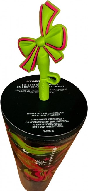 Starbucks Nwt Holiday 2023 Christmas Ribbon & Ornaments Straw Topper Tumbler Bottles Olika Färger | UVS012436