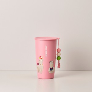 Starbucks Pink Alpaca Bohemian with Strap 12oz Tumbler Tumbler Rosa | PYM679512