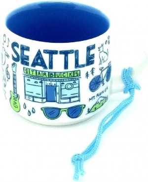 Starbucks Seattle Been There Collection Ceramic Coffee Demitasse Ornament 2 Oz Mug Blå | BQY905361