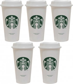 Starbucks Set Of 5 16oz Reusable Hot Cups With Lid Cups Vita | HUI951486