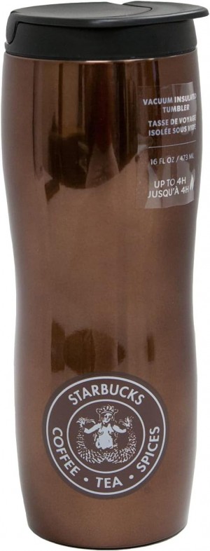Starbucks The First Store Pike Place Stainless-steel Tumbler (16 Oz, Brown) Tumbler Bruna | WZL739684