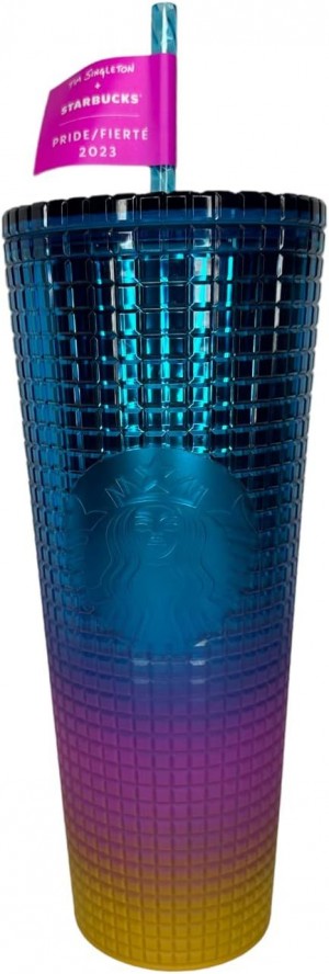 Starbucks Tumbler Tim Singleton Rainbow Grid Gradient Ombre - Venti 24oz - Summer 2023 Bottles Olika Färger | GOP859274